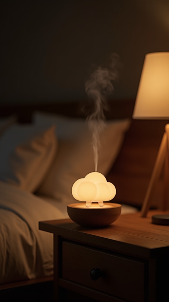 RainCalm cloud diffuser bedside